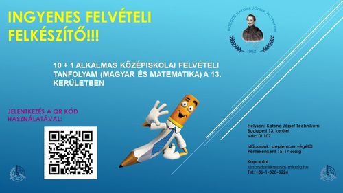 INGYENES felvételi felkészítő!