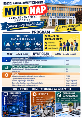 Megjelentek a nyílt nap programjai!